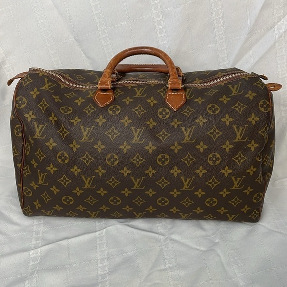 Vintage Louis Vuitton Monogram Large Speedy 40 Bag Duffle Duffel Travel Classic - Picture 1 of 16